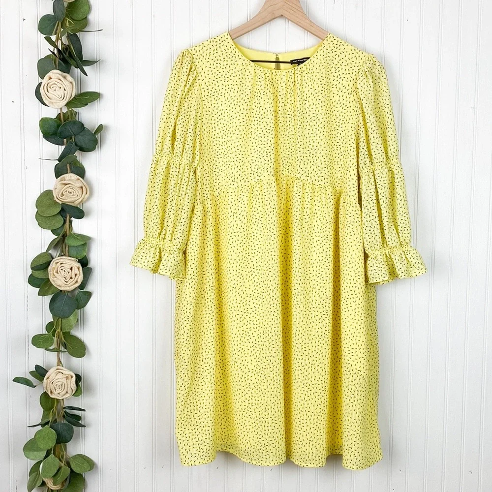 WHO WHAT WEAR Yellow Dress - Picture 1 of 9